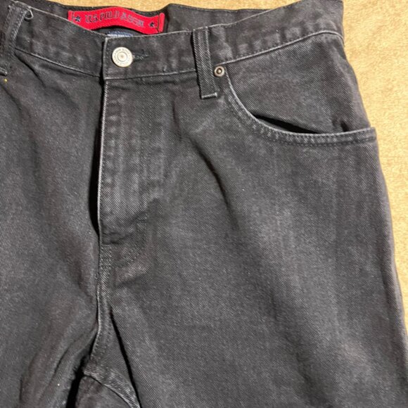 US Polo Assn Men 32x32‎ Black Denim Regular Straight Fit Vintage 5 Pocket Jeans - Picture 3 of 11